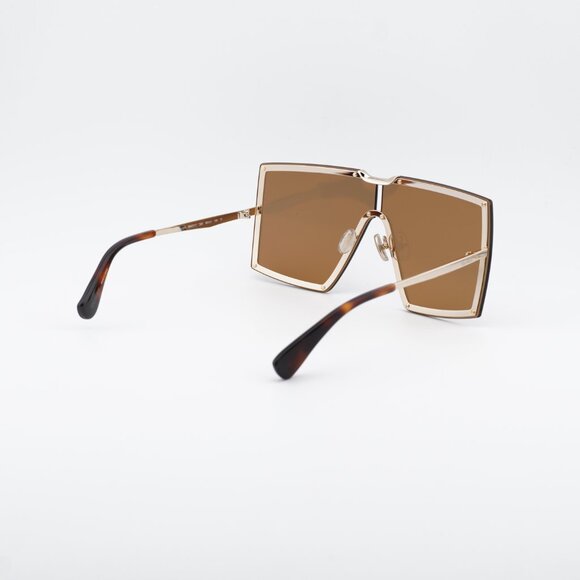 Max Mara MILLER MM0117 32E Sunglasses Gold Shield Frame, Brown Lenses main image 10